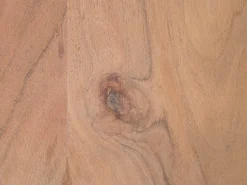 Beliani Ruokapoyta Akaasia Vaalea Puu/Musta 200 X 95 Cm Valbo New