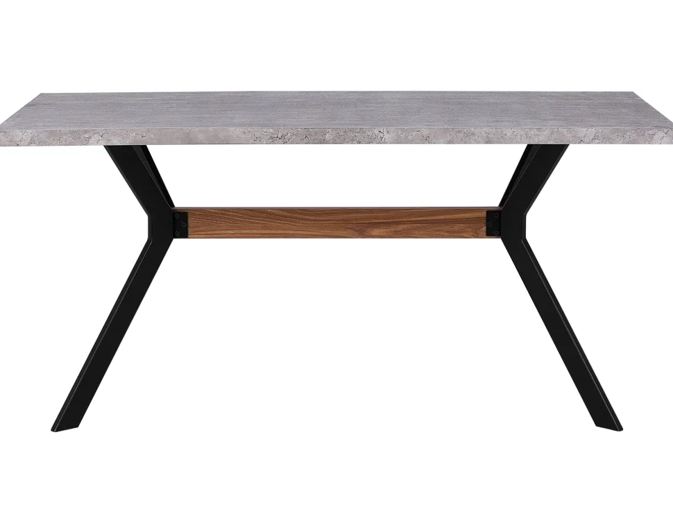 Beliani Ruokapoyta Harmaa/Musta 160 X 90 Cm Benson Best