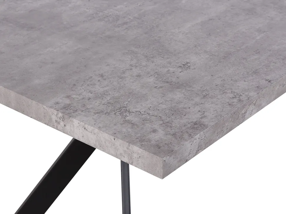 Beliani Ruokapoyta Harmaa/Musta 160 X 90 Cm Benson Best