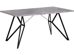 Beliani Ruokapoyta Harmaa/Musta 160 X 90 Cm Buscot Hot