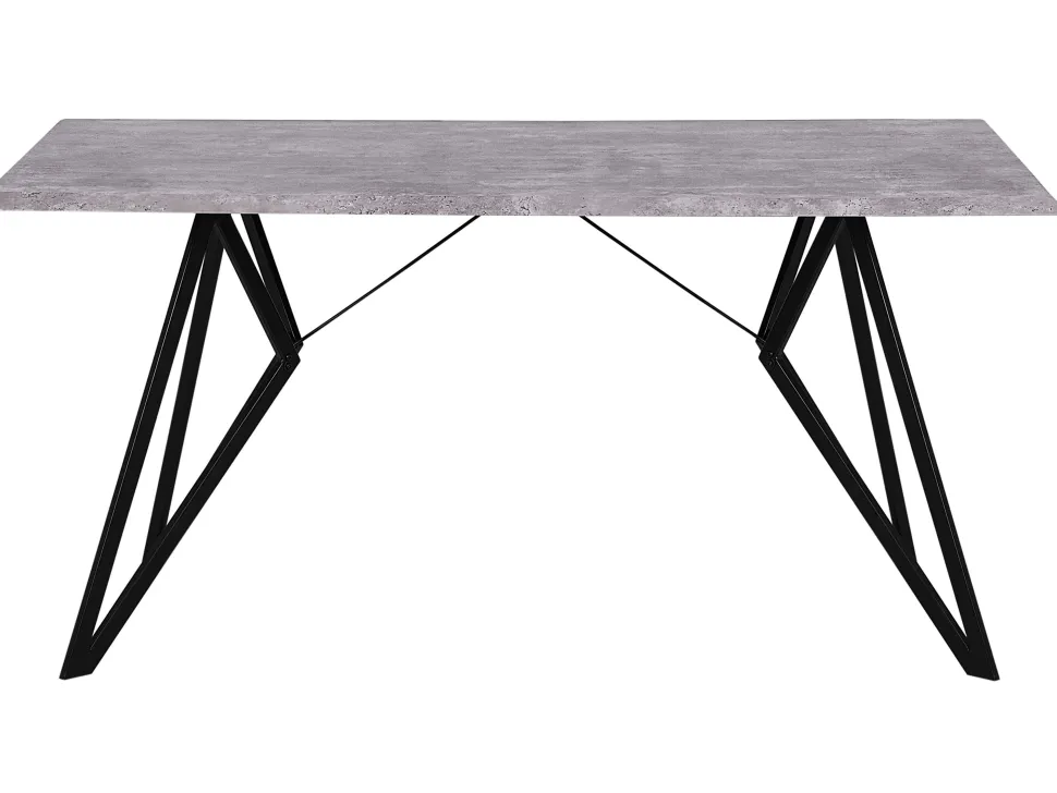 Beliani Ruokapoyta Harmaa/Musta 160 X 90 Cm Buscot Hot