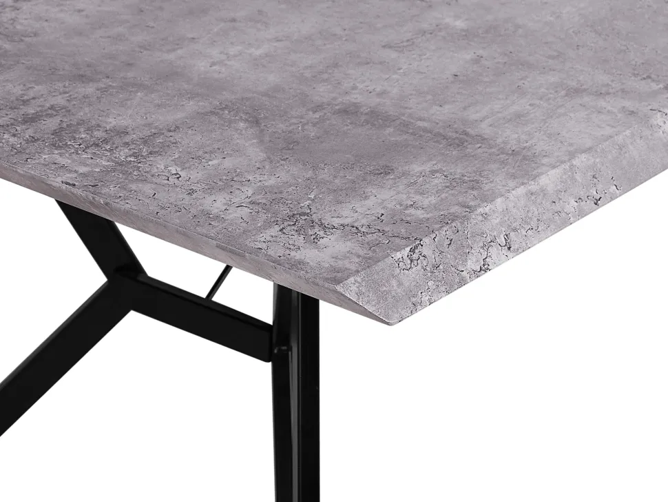 Beliani Ruokapoyta Harmaa/Musta 160 X 90 Cm Buscot Hot