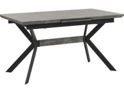 Beliani Ruokapoyta Jatkettava Harmaa/Musta 140/180 X 80 Cm Benson Store