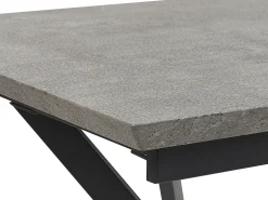 Beliani Ruokapoyta Jatkettava Harmaa/Musta 140/180 X 80 Cm Benson Store