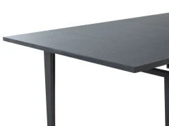 Beliani Ruokapoyta Jatkettava Musta 120/160 X 80 Cm Norley Fashion