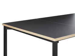 Beliani Ruokapoyta Jatkettava Musta 160/210 X 90 Cm Avis Cheap