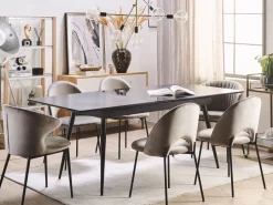 Beliani Ruokapoyta Jatkettava Musta 160/200 X 90 Cm Maldon Best