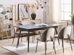 Beliani Ruokapoyta Jatkettava Musta 160/200 X 90 Cm Maldon Best