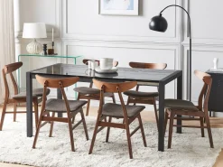 Beliani Ruokapoyta Jatkettava Musta 120/160 X 80 Cm Granada Sale