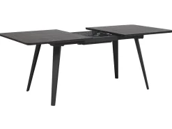 Beliani Ruokapoyta Jatkettava Musta 160/200 X 90 Cm Irvington New