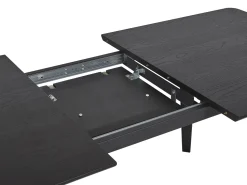 Beliani Ruokapoyta Jatkettava Musta 160/200 X 90 Cm Irvington New