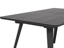 Beliani Ruokapoyta Jatkettava Musta 160/200 X 90 Cm Irvington New