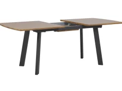 Beliani Ruokapoyta Jatkettava Tumma Puu/Musta 160/200 X 90 Cm Salvador Cheap