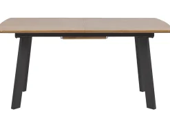 Beliani Ruokapoyta Jatkettava Tumma Puu/Musta 160/200 X 90 Cm Salvador Cheap