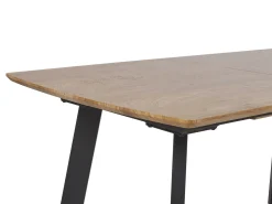 Beliani Ruokapoyta Jatkettava Tumma Puu/Musta 160/200 X 90 Cm Salvador Cheap