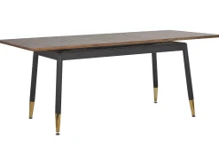 Beliani Ruokapoyta Jatkettava Tumma Puu/Musta 160/200 X 90 Cm California Best