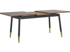 Beliani Ruokapoyta Jatkettava Tumma Puu/Musta 160/200 X 90 Cm California Best