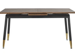 Beliani Ruokapoyta Jatkettava Tumma Puu/Musta 160/200 X 90 Cm California Best