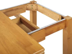 Beliani Ruokapoyta Jatkettava Vaalea Kumipuu 90/120 X 60 Cm Masela Online