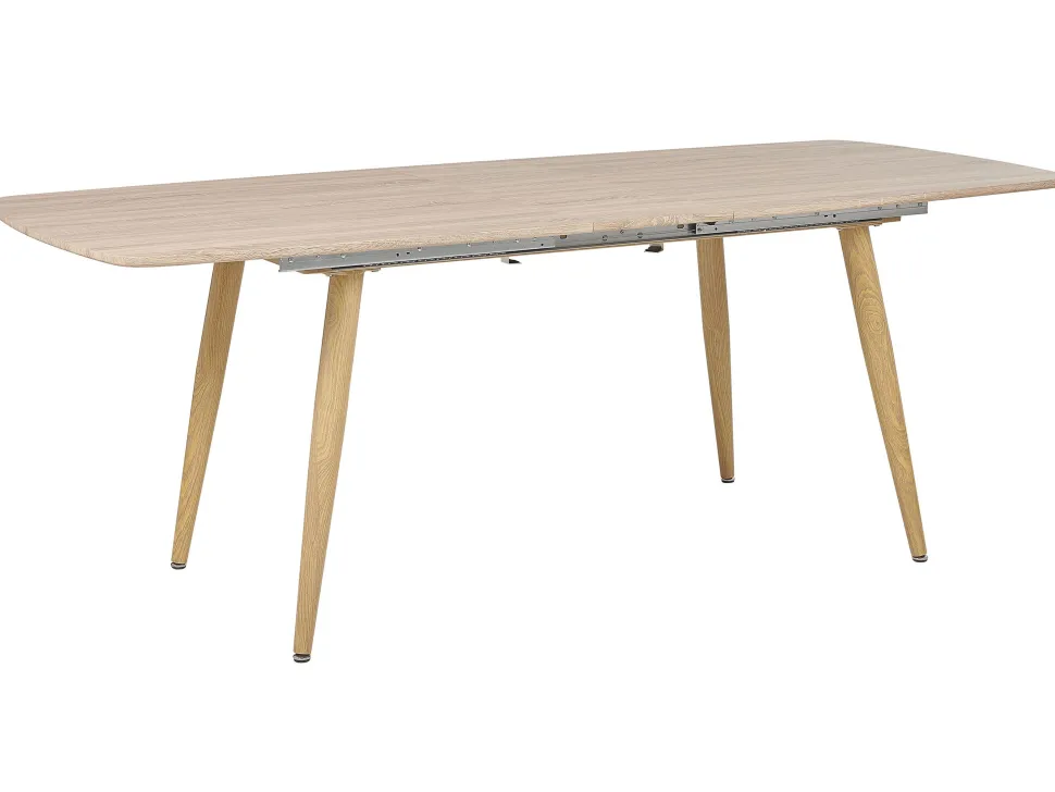 Beliani Ruokapoyta Jatkettava Vaalea Puu 180/210 X 90 Cm Haga Discount