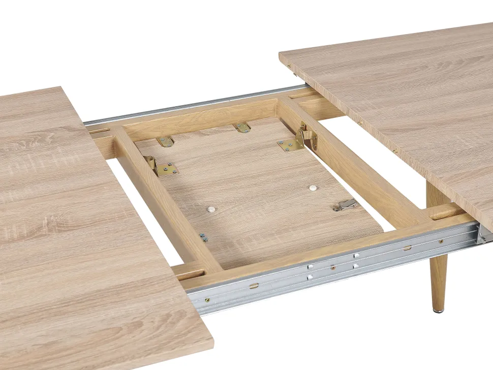 Beliani Ruokapoyta Jatkettava Vaalea Puu 180/210 X 90 Cm Haga Discount