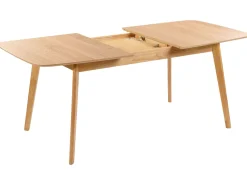 Beliani Ruokapoyta Jatkettava Vaalea Puu 150/190 X 90 Cm Madox Store