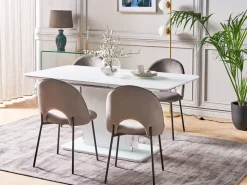 Beliani Ruokapoyta Jatkettava Valkoinen 160/200 X 90 Cm Sunds Best Sale