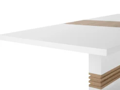 Beliani Ruokapoyta Jatkettava Valkoinen 160/200 X 90 Cm Santana Shop