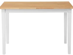 Beliani Ruokapoyta Kumipuu Vaalea Puu/Valkoinen 114 X 68 Cm Georgia Flash Sale