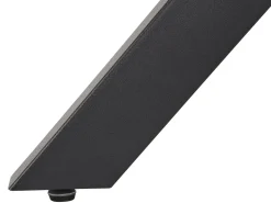 Beliani Ruokapoyta Lasitasolla Rauta Musta 100 Cm Otium Discount