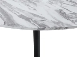 Beliani Ruokapoyta Marmorikuvio Valkoinen/Musta 110 Cm Mosby Sale