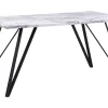 Beliani Ruokapoyta Marmorikuvio Valkoinen/Musta 150 X 80 Cm Molden Sale