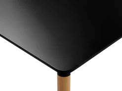 Beliani Ruokapoyta Musta/Vaalea Puu 80 X 80 Cm Busto Store