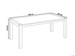 Beliani Ruokapoyta Tammi Tumma Puu 180 X 85 Cm Natura Sale