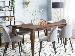 Beliani Ruokapoyta Tumma Puu 160 X 90 Cm Lottie Hot