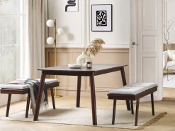 Beliani Ruokapoyta Tumma Puu 150 X 90 Cm Elba Discount