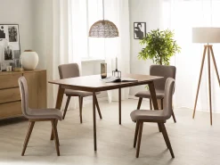 Beliani Ruokapoyta Tumma Puu 150 X 90 Cm Iris Fashion