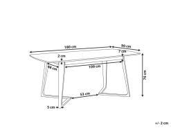 Beliani Ruokapoyta Tumma Puu 180 X 90 Cm Huxter Cheap