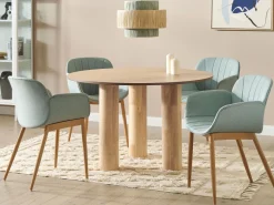 Beliani Ruokapoyta Vaalea Puu 120 Cm Orin Cheap