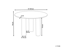 Beliani Ruokapoyta Vaalea Puu 120 Cm Orin Cheap