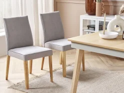 Beliani Ruokapoyta Vaalea Puu/Harmaa 150 X 90 Cm Phola Hot