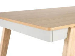 Beliani Ruokapoyta Vaalea Puu/Harmaa 150 X 90 Cm Phola Hot