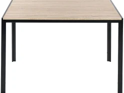 Beliani Ruokapoyta Vaalea Puu/Musta 120 X 80 Cm Newfield Discount