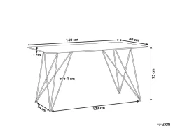 Beliani Ruokapoyta Vaalea Puu/Musta 140 X 80 Cm Kenton Best