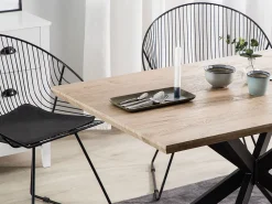 Beliani Ruokapoyta Vaalea Puu/Musta 140 X 80 Cm Spectra Best Sale