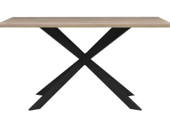 Beliani Ruokapoyta Vaalea Puu/Musta 140 X 80 Cm Spectra Best Sale