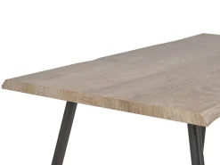 Beliani Ruokapoyta Vaalea Puu/Musta 120 X 80 Cm Luton Online