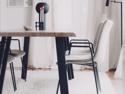 Beliani Ruokapoyta Vaalea Puu/Musta 180 X 90 Cm Graham Cheap