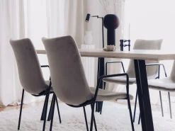 Beliani Ruokapoyta Vaalea Puu/Musta 180 X 90 Cm Graham Cheap