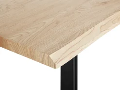 Beliani Ruokapoyta Vaalea Puu/Musta 180 X 90 Cm Graham Cheap